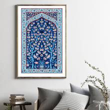 Canvas PaintingTurkish Tile Tree of Life Wall Art Posters Prints Traditional Ottoman Floral Picture Aesthetic Home Decoration 2024 - buy cheap