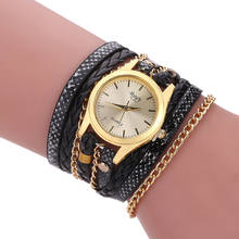 Moda pequeña y delicada belleza Simple Casual tejido serpentina reloj de cuarzo femenino relojes de pulsera de cuarzo reloj femenino 2024 - compra barato