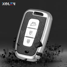 TPU PU Car Remote Key Cover Case Fob For Hyundai Solaris Veloster HB20 IX35 I30 Accent Elantra For KIA K2 K3 RIO Sportage Optima 2024 - buy cheap