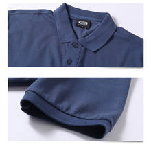 Новое поступление, летняя брендовая одежда из чистого хлопка, мужская деловая Повседневная рубашка поло с коротким рукавом, дышащая, размер M-5XL 2024 - купить недорого