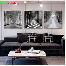 Алмазная 5d картина «Лесная дорога», черно-белая полноразмерная вышивка, мозаика, Триптих N1730 2024 - купить недорого