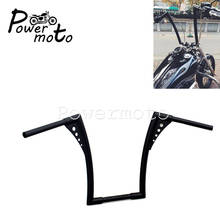 Black Motorcycle 16" Rise 1-1/4" Zero Drag Bar Handlebars For Harley Dyna FLST FXST Sportster XL 883 1200 Cafe Racer Handle Bar 2024 - buy cheap