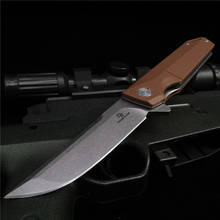 D2-cuchillo plegable de caza de alta calidad, navaja de bolsillo de acero inoxidable, con rodamiento de bolas, fácil de abrir y cerrar con una mano 2024 - compra barato
