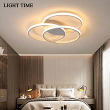 Круглый светодиодный потолочный светильник, черно-белый Домашний Светильник для спальни, гостиной, кухни, коридора, лампа с дистанционным управлением 2024 - купить недорого