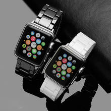 Керамический ремешок для часов Apple Watch iWatch Apple Watch 42 мм 44 мм 38 мм 40 мм Серия 1 2 3 4 5 сменный браслет на запястье 2024 - купить недорого