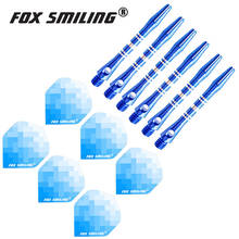 Fox Smiling-Juego de dardos de aluminio, 41mm, hojas de plumas, accesorios 2024 - compra barato