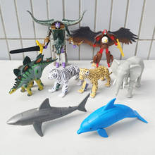 Brinquedo original de coleção educacional para crianças, modelos de robô, hambúrguer, leão, dinossauro, driver de alimentos 2024 - compre barato