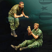 1/35 resina modelo figura gk soldado filhote de cachorro tema militar wwii unmounted e kit sem pintura 2024 - compre barato