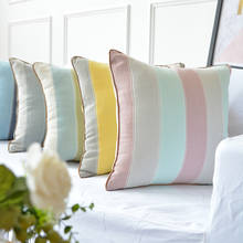 30x50/45/50/55/60cm simple pastoral cotton linen striped pattern cushion cover lumar pillowcase sofa waist pillow cover backrest 2024 - buy cheap
