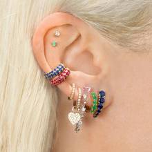 2020 New Fashion CZ Ear Cuff Stackable C Shaped Small Clip Earrings for Women No Piercing Fake Cartilage Earring Crystal Jewelry 2024 - buy cheap