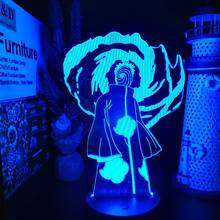 Luz noturna de led naruto obito, luminária com sensor de toque e decoração da uchiha sharingan shippuden 2024 - compre barato