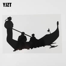 YJZT-calcomanía de barco veneciano, pegatina de vinilo para coche, negro/plata 8A-1142, 17,1 cm x 11,9 cm 2024 - compra barato