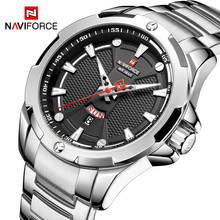 NAVIFORCE-reloj deportivo para hombre, cronógrafo de cuarzo, de marca de lujo, de acero inoxidable, resistente al agua 2024 - compra barato