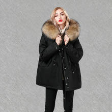 2020 New Winter Women's Jacket Korean Coat Woman Racoon Fur Hooded Down Jackets Loose Parka Chaquetas Mujer KJ718 2024 - buy cheap