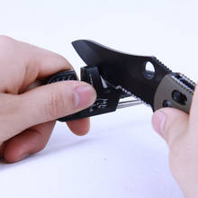 SOLEDI 4 в 1 стальной нож, точильный камень, конические карманные ножи, открытый инструмент для кемпинга, точилка для лезвий Spyderco военизированная 2 2024 - купить недорого