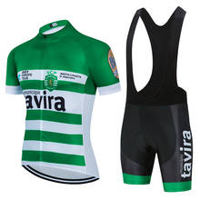 2019 pro equipe de verão conjunto camisa ciclismo da bicicleta roupas mtb estrada de estrada retro bib shorts respirável almofada gel 2024 - compre barato