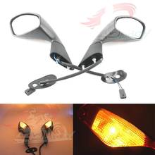 Motorcycle Rearview Mirrors Side Rear View Integrate Turn Signal Light For Aprilia RSV1000 RSV 1000 R/Mille 2004 2005 2006 2007 2024 - buy cheap