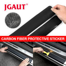 JGAUT Car door sill carbon fiber stickers 3D DIY door scratch-resistant anti-wear film pad Protector Edge Guard Strip 2024 - buy cheap