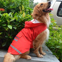 Chubasquero impermeable para Perro, abrigo grande para exteriores, chaqueta de lluvia de malla reflectante, Poncho mediano, Chubasquero para Perro Labrador 2024 - compra barato