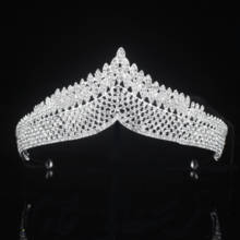 Corona de Tiara nupcial de cristal, accesorios de joyería para el cabello para novia y mujer, diadema de diamantes de imitación, adornos para el cabello 2024 - compra barato