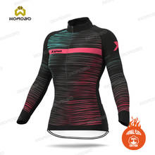 Lady Cycling Jersey MTB Cycle Clothes Winter Thermal Fleece Jacket  Long Sleeve Bicycle Clothing Ropa Maillot Ciclismo Hombre 2024 - buy cheap