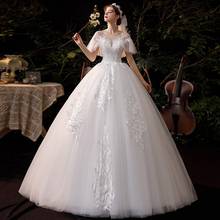 Novo 2021 simples vestidos de casamento para as mulheres a linha de renda mais tamanho vestidos de noiva simples robe de mariage sexy ilusão sem costas 2024 - compre barato
