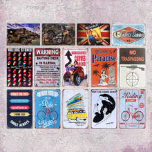 Señales de Metal para decoración del hogar, placas de Metal para pared, Bar, autobús, Retro, Chic y desgastado, equipo PACIFIC OCEAN Wave, N101 2024 - compra barato