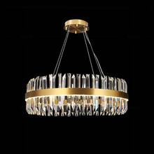 Lustre de cristal k9 de luxo, iluminação de jantar, sala de estar, pós-moderno, grande, lâmpada de suspensão, quarto, acessórios de decoração 2024 - compre barato