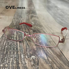 2020 female eye glasses frame women Optical prescription myopia glasses titanium half Metal eyeglasses spectacle eyewear frames 2024 - buy cheap