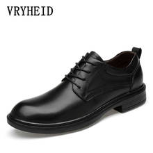 Vryheid sapatos masculinos de couro legítimo, calçados oxford plus size 36 ~ 49 com sapato para casamento, sapato social para escritório 2024 - compre barato