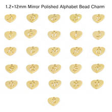 Stainless Steel Letter Charms Heart Hollow Metal A-Z Alphabet Charm Silver Color/Golden/Rosegold Color Mirror Polished 26pcs 2024 - buy cheap