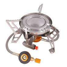 Outdoor Double Ring Gas Stove Camping Gas Burner Folding Electronic Stove Hiking Portable Foldable Split Stoves 2024 - buy cheap