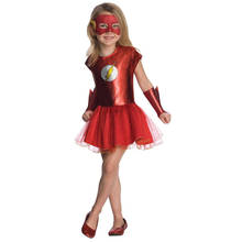 Girls The Flash Dress Child Superhero Cosplay Tutu Dress Halloween Purim Fantasy Fancy Dress 2024 - buy cheap