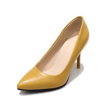 Zapatos de tacón alto para mujer, calzado de talla grande 12, 13, 14 y 15, tacones finos, de boca poco profunda, puntiagudos 2024 - compra barato
