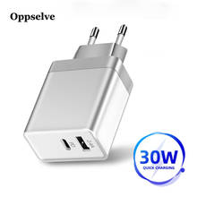 Oppselve Power Delivery USB PD Charger 30W Type C Fast Charging Turbo Wall Charger For iPhone 11 Huawei  Mobile Phone Charger 2024 - buy cheap
