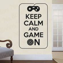 Keep Calm and Game on Door Room Wall Sticker Vinyl Wall Decal Gamer Kids Bedroom Wallpaper Poster Mural WL901 2024 - buy cheap