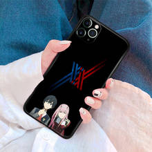 Zero dois hiro querido no anime franxx para iphone se 6s 7 8 plus x xr xs 11 pro max macio silicone caso capa de telefone escudo 2024 - compre barato