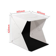 40cm Mini Folding 2 LED Lightbox Photography Studio Diffuse Soft Box Lightbox Photography Black White Background Kit Light box 2024 - buy cheap