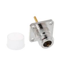 Brass N Female Jack Connector With 4 Hole Flange Mount Chassis RF Adapter Long Solder Pin Terminal  Wholesale dropshipping 2024 - buy cheap