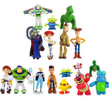 7pcs 10pcs Toy Story Figures Woody Buzz Lightyear Forky Jessie Bo Peep Bunny Ducky Bullseye Alien Rex Dinosaur Lotso Model Toys 2024 - buy cheap