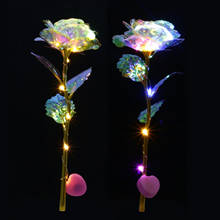 Colorful LED Galaxy Rose Artificial Luminous Fairy Rose Flowers for Girl Valentine's Day Gift Box Wedding Party Home Decor 2024 - buy cheap