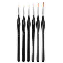 6pcs Professional Miniature Detail Paint Brush Set Wooden Handle Soft Watercolor Pen Painting Supplies 2024 - buy cheap