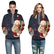 Santa Claus Digital Printing Lovers Wear 3D Unisex Printing Hooded Sweater Novelty Sweaters Ugly Christmas Sweater Casual Baseball Uniform Hooded Sweater 2024 - buy cheap