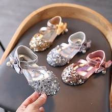 Summer Children Wedding Shoes Girls Shoes Bead Mary Janes Flats Princess Shoes Baby Dance Shoes Fling Kids Sandals 2024 - buy cheap