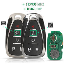 jingyuqin 5 Buttons For Chevrolet Malibu XL Equinox Orlando Tracker FOB 315Mhz/433MHz ID46 Chip Smart Remote Car Key Replacement 2024 - buy cheap