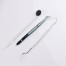 3Pcs Stainless Steel Dental Instrument Probe Set Dentist Dental Mouth Mirror And Sickle Scaler Hygiene Cleaning Kit Hot Sale 2024 - buy cheap