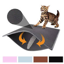 Colorful Cat Litter Mat EVA Double Layer Waterproof Trap Pet Cat Litter Mat Toilet Mats Feeding Non-slip Litter Cat Floor Pad 2024 - buy cheap