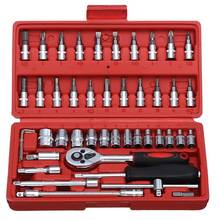 46 Pcs/set Carbon Steel Combination Tool Set Wrench Batch Head Ratchet Pawl Socket Spanner Screwdriver Household Car Repair Tool 2024 - buy cheap