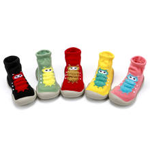Baby Boy Socks with Rubber Soles Toddlers Shoe Sock Anti-slip Kids Girls Sock Cotton Striped Outdoor Indoor Slippers Stripe Sock 2024 - buy cheap