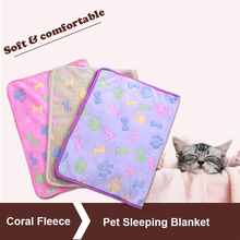 Warm Dog Blanket Soft Fleece Cat Cushion Blanket Winter Warm Paw Print Pet Cats Cover Blanket For Small Medium Large Dogs Mat 2024 - buy cheap